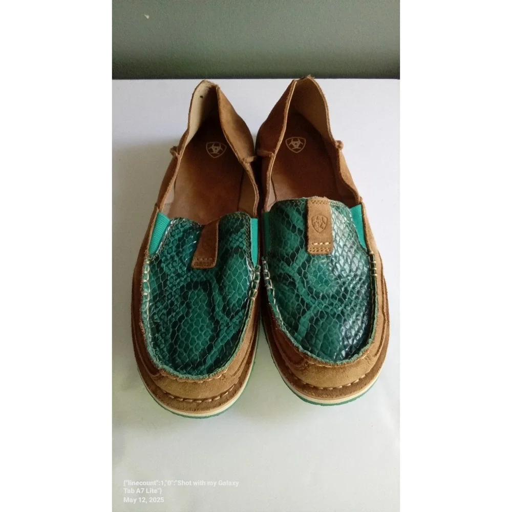 Ariat‎ Moccasin Loafers Snake Print Slip On Casual Comfort Shoes